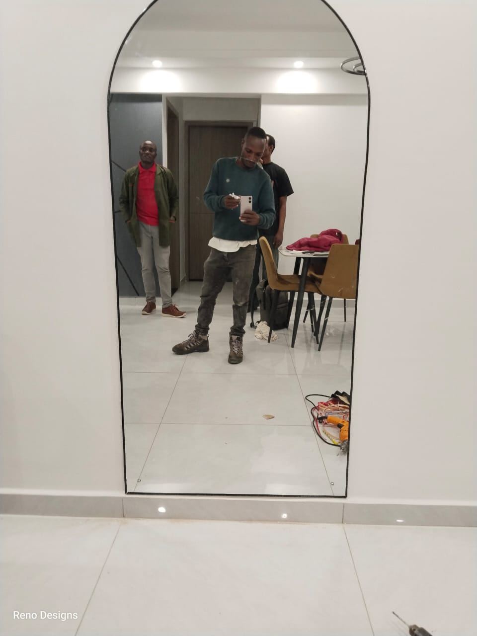 Full-Length Arched-Top Mirror — Living Area